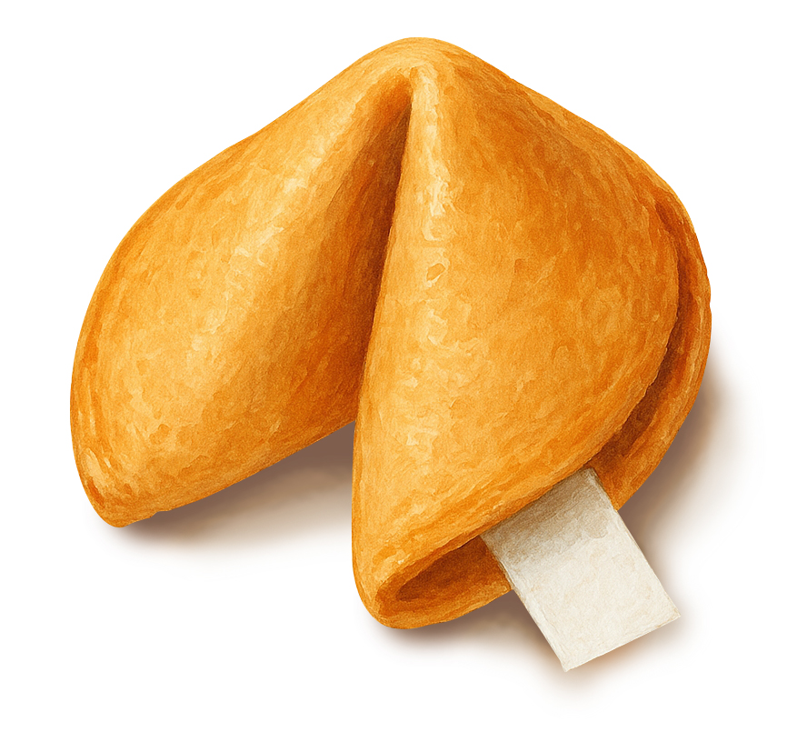 A fortune cookie